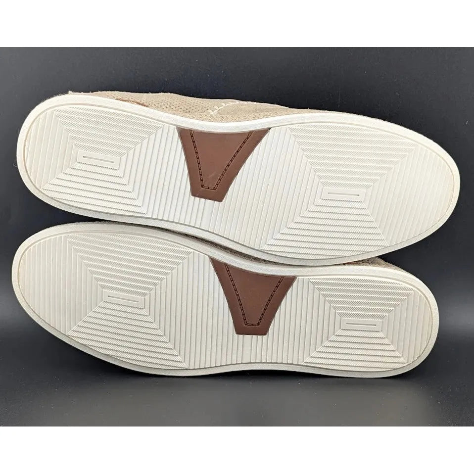 Steve Madden Men's Size 9.5 Caydenn Espadrille Off- White Leather Slip-On SoleComfort.shoes