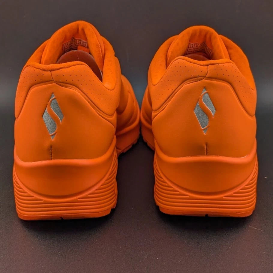 Skechers Womens Size 11 Uno-Night Shades Sneaker Shoes Neon Orange *FOOTBALL FAN Skechers