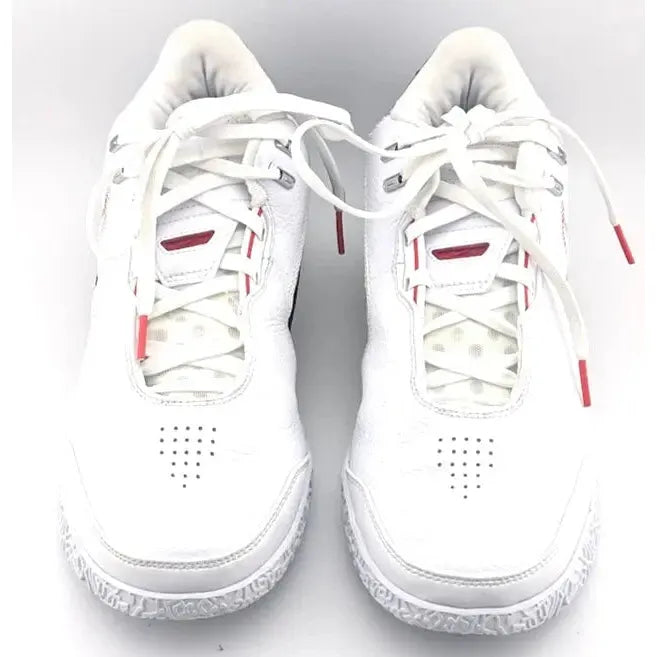 Imperfect: Nike LeBron NXXT Gen AMPD First Game Mens Size 8 White Black Red FJ1566 100 - SoleComfort.shoes