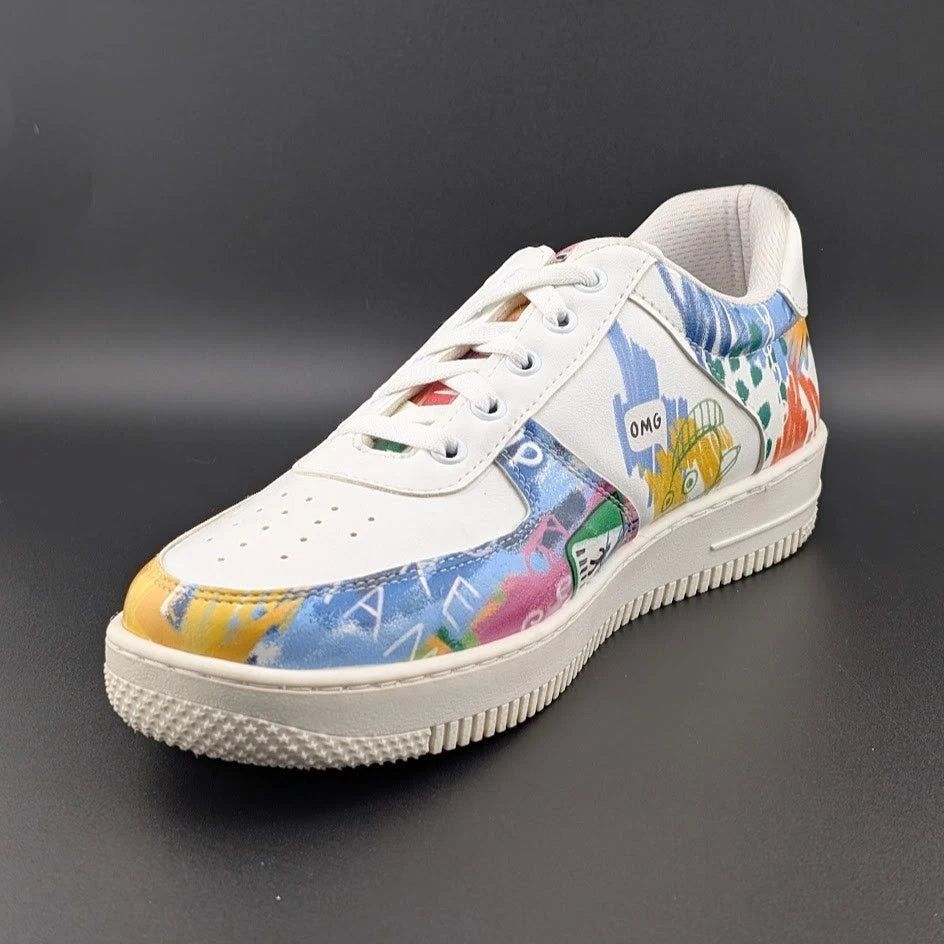 DOGO White Sneakers for Women Size 10 Vegan Leather and Unique Design SoleComfort.shoes