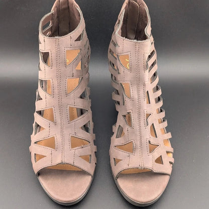Sugar Size 8 Women's Western Bootie Sandal w/ 3.25" Chunky Heel Open Toe Strappy SoleComfort.shoes