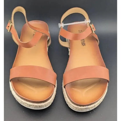 DREAM PAIRS 9.5 Women's Platform Espadrille Wedge Sandals Round Toe Causal Shoes - SoleComfort.shoes