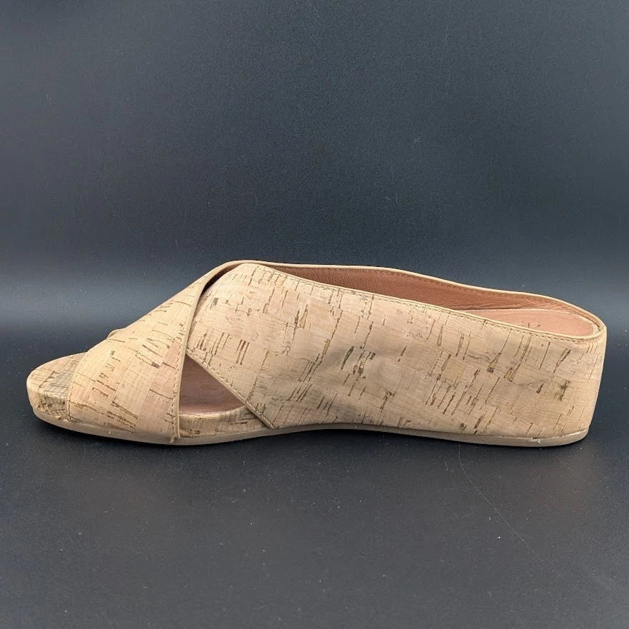 Gentle Souls by Kenneth Cole Gianna X-Band Slide Sandals Cork Women's Size 10 SoleComfort.shoes