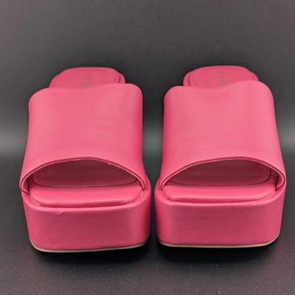 DREAM PAIRS Size 6 Women's Platform Heels Open Toe Slip On for Women High Chunky SoleComfort.shoes