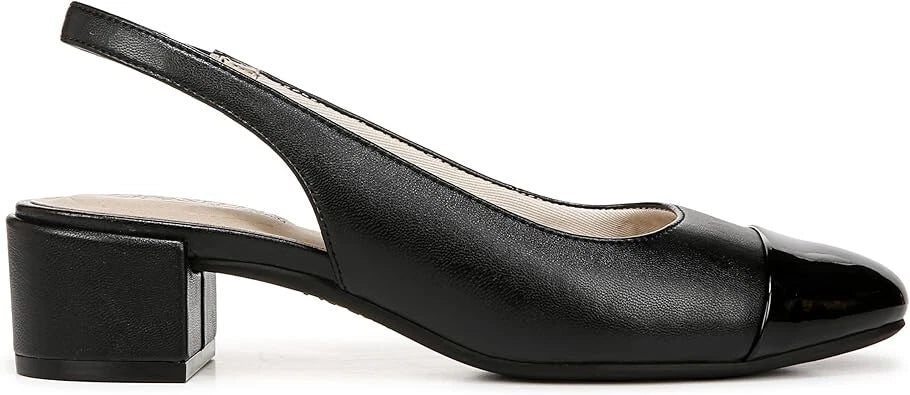 LifeStride Womens Becoming Toe Cap Slingback Heels Shoes Sizes 7, 8, 8.5