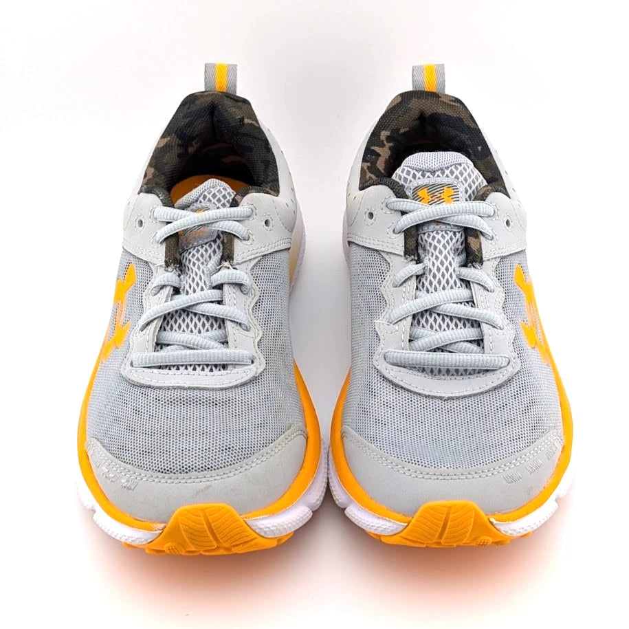 Under Armour Unisex's Grade School Assert 10 Running Shoe Size 5Y Grey/Orange SoleComfort.shoes