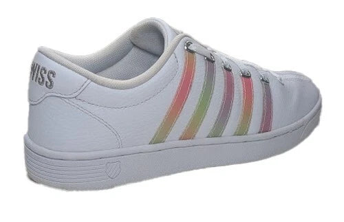Pre-Owned K-Swiss Women's Court Pro II CMF White Rainbow Athletic Sneakers Womens Size 9.5
