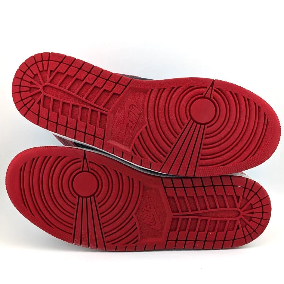 Nike Air Jordan 1 Mid Banned (2020) Blk Red Wht 554724-074 Men's Size 10.5 S SoleComfort.shoes