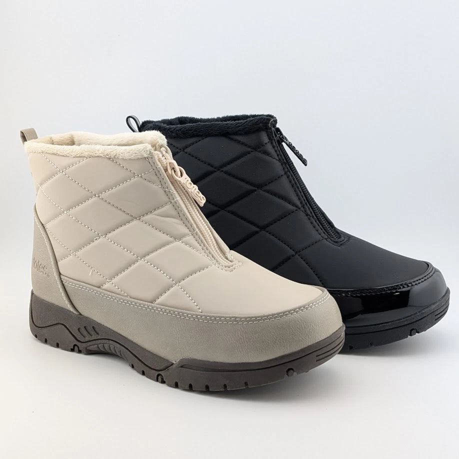 Totes Superior Womens Winter Boots Black or Taupe Waterproof Faux Fur Lined Snow SoleComfort.shoes