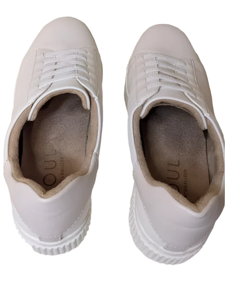SOUL Naturalizer Tia Step-In White Laced Sneaker Size 8 Wide