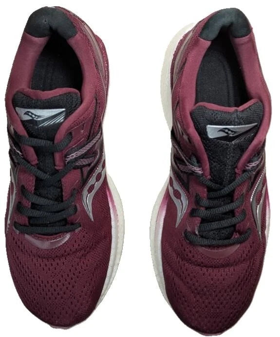 Pre-Owned Women's Saucony Triumph 20 Road Running Trainer Shoes Size 7.5 in Sundown Rose (Burg)