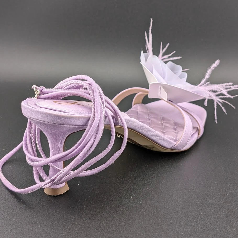 Sam Edelman Women's Size 7M Pammie Heeled Sandal in Orchid Silk SoleComfort.shoes