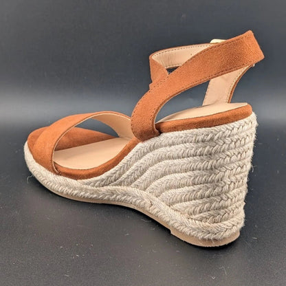 IDIFU Womens Size 5 Espadrille Wedge Sandals Ankle Strap w/ Buckle Closed Toe SoleComfort.shoes