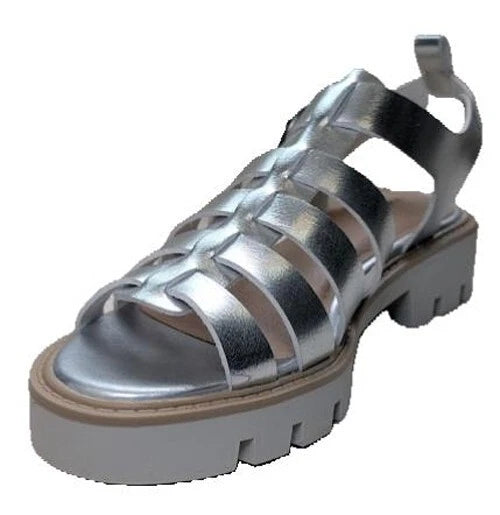 Sonoma Women's Naava Fisherman Sandals Silver w/ Buckle Boho New Shoe Sizes 5-9