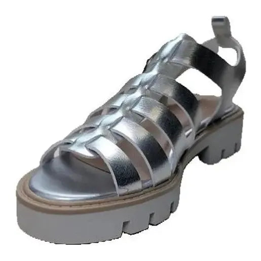 Sonoma Women's Naava Fisherman Sandals Silver w/ Buckle Boho New Shoe Sizes 5-9 Sonoma