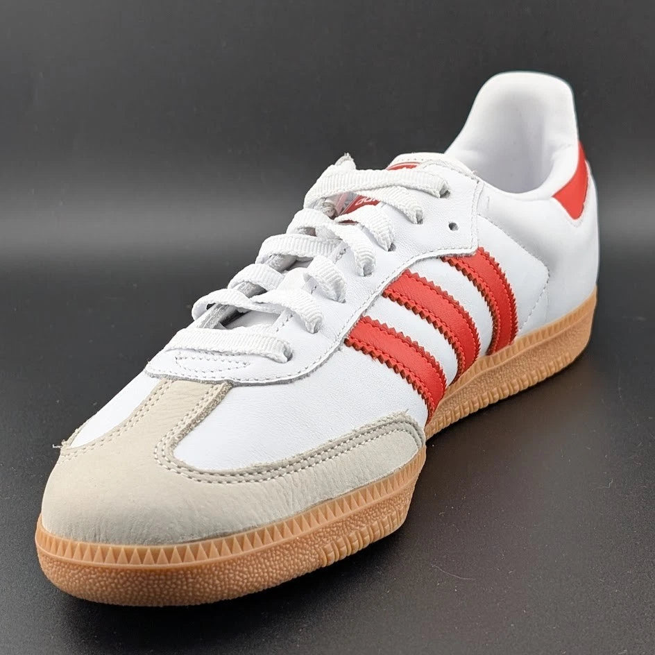 adidas Women's Samba Sambae OG Leather Shoes 'White/Red' - ID0438 Size 10.5 NEW SoleComfort.shoes