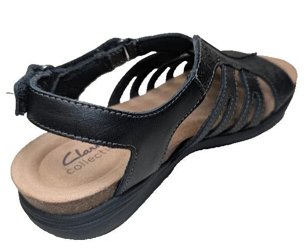 Women's Size 7.5M Clarks April Belle Sandal | 77018 | Leather Upper / Footbed