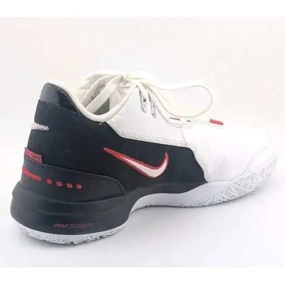 Imperfect: Nike LeBron NXXT Gen AMPD First Game Mens Size 8 White Black Red FJ1566 100 - SoleComfort.shoes