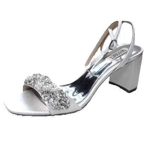 Badgley Mischka Clara Women's Embellished Strap Evening Shoe Size US 11 EU 42