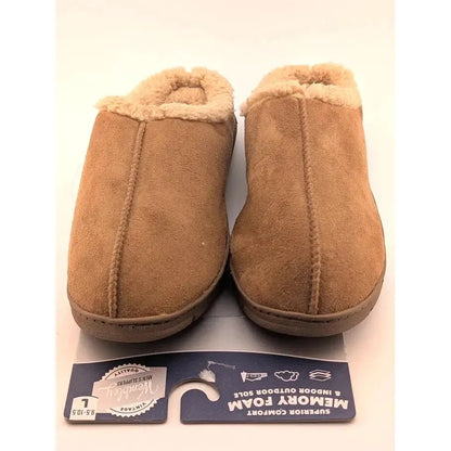 Father's Day***Wembley Mens Indoor/Outdoor Microsuede Slipper with Plush Fleece Lining - L & XL Wembley