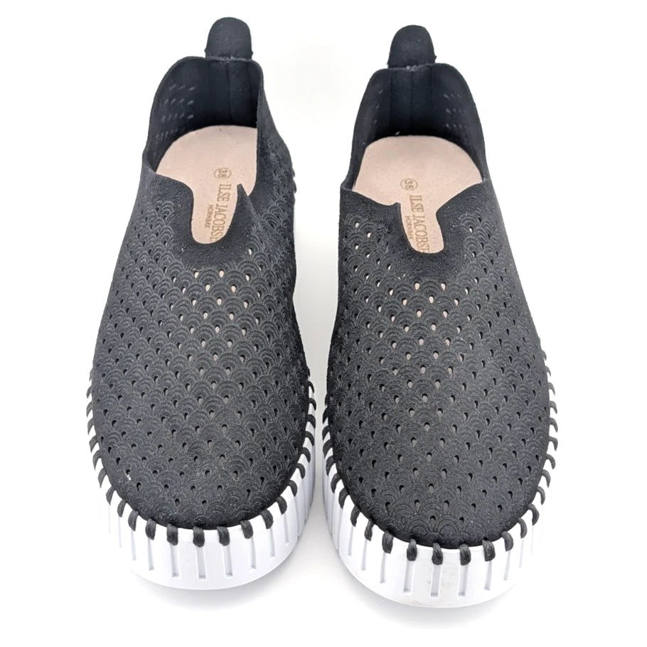 ILSE JACOBSEN Women's Sz 10 (EU 41) Tulip 139 Black Slip-On Comfort Sneaker Shoe Isle Jacobson Hornbaek