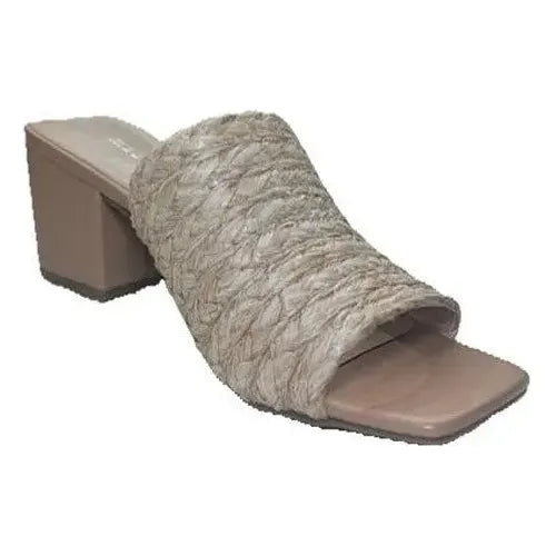 Madden Girl Women's TAZ | Natural Raffia 2.75” Block Heel Sandal | Sizes 6 / 6.5 Madden Girl