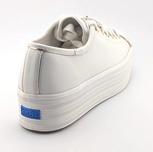 NEW Keds Triple Up Leather PIP/WT Go Athletic Platform Shoes Women's Size 8.5