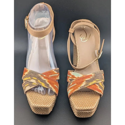New in Box Women's 8.5 Sam Edelman Nolita Platform Aztec Sandals SoleComfort.shoes
