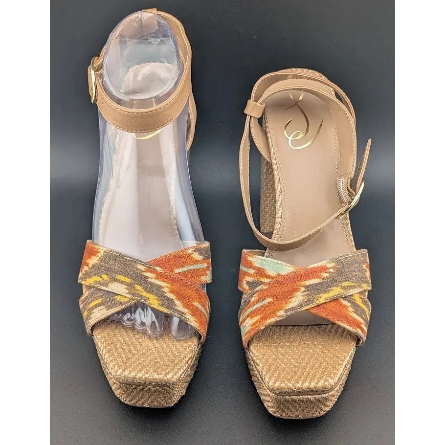 New in Box Women's 8.5 Sam Edelman Nolita Platform Aztec Sandals SoleComfort.shoes
