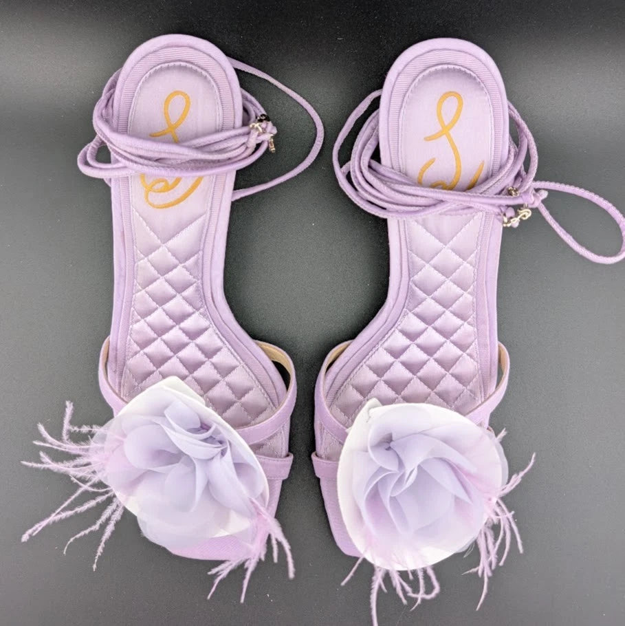 Sam Edelman Women's Size 7M Pammie Heeled Sandal in Orchid Silk SoleComfort.shoes