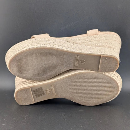 Dream Pairs Size 11 Women Espadrille Wedge Sandals Ankle Strap w/ Bkl Closed Toe SoleComfort.shoes