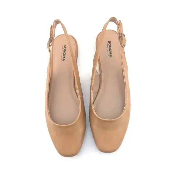 Sonoma Women's Size 8 or 8.5M Gwestyn Cognac Slingback Pointed Toe Ballet Flats Shoes Sonoma