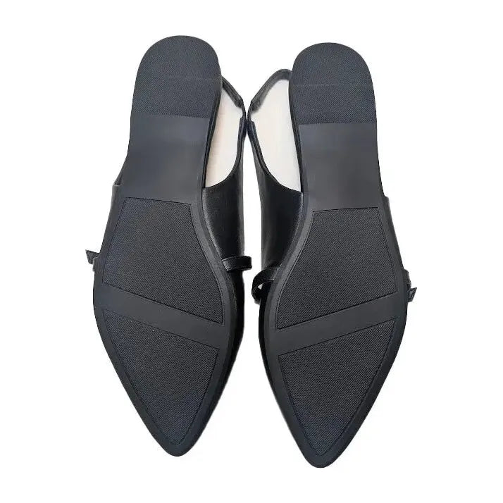 LC Lauren Conrad Women's Size 9.5 Danyelle Black Slingback Flat Shoes LC Lauren Conrad