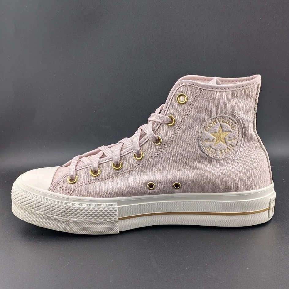 Converse CTAS Chuck Taylor All Star Lift Hi Flush Stone Wos Size 10 Platform SoleComfort.shoes
