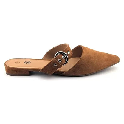 Pre-owned Rekayla Women’s Size 8 Mules, Closed Pointed Toe, Backless Loafer Shoe, Brown SoleComfort.shoes