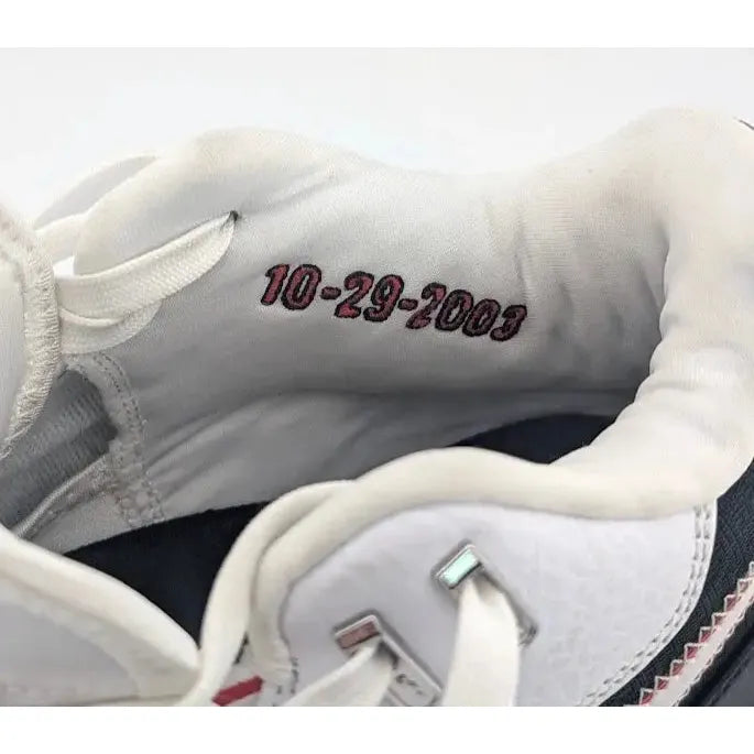 Imperfect: Nike LeBron NXXT Gen AMPD First Game Mens Size 8 White Black Red FJ1566 100 - SoleComfort.shoes