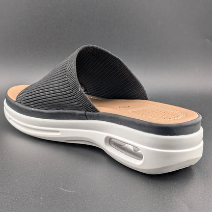 Pre-owned mysoft Women's Size 8 Walking Sandals Air Cushion Elastic Band Platform Shoes mysoft