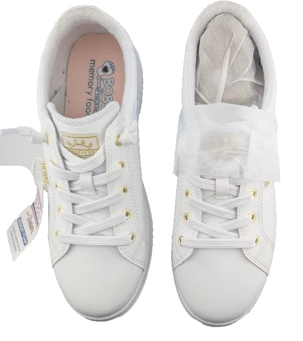 Bobs By Skechers D'VINE-INSTANT DELIGHT White Sneakers Women's Size 8.5