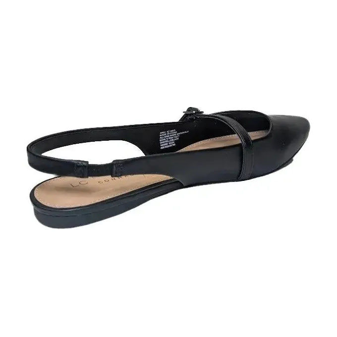 LC Lauren Conrad Women's Size 9.5 Danyelle Black Slingback Flat Shoes LC Lauren Conrad