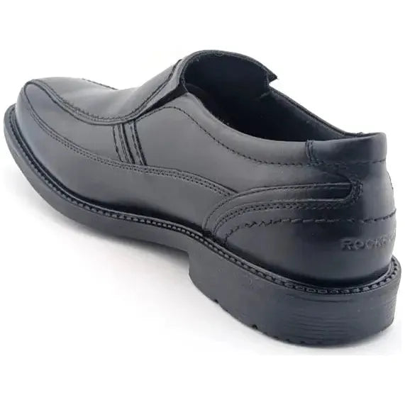 Rockport Men's Leader 2 Bike Slip-on Men's Size 10W Black Leather Dress Shoe - SoleComfort.shoes