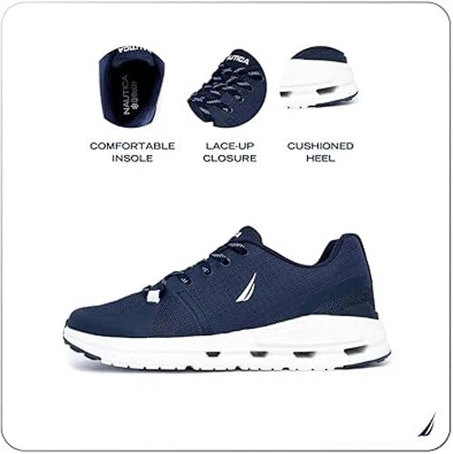 Nautica Kenyon CG6367 Mens Blue Mesh Lace Up Lifestyle Fashion Sneakers Shoes Size 8