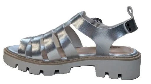Sonoma Women's Naava Fisherman Sandals Silver w/ Buckle Boho New Shoe Sizes 5-9