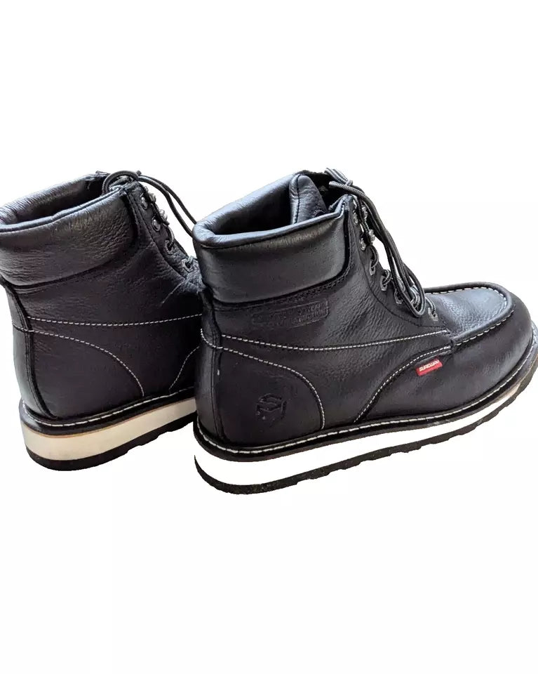 Sureway SW601M Mens Black Leather Soft Toe Work Boot Size 12M (US) Slip/Oil Res