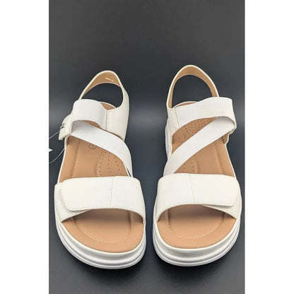 mysoft Women's Size 9 Walking Sandals Air Cushion Slingback Elastic Band Platform Shoes SoleComfort.shoes