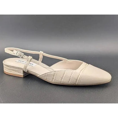 Pre-owned Steve Madden Size 7.5 Womens Belinda Toe Cap Flat Dressy Slingbacks Shoes - SoleComfort.shoes