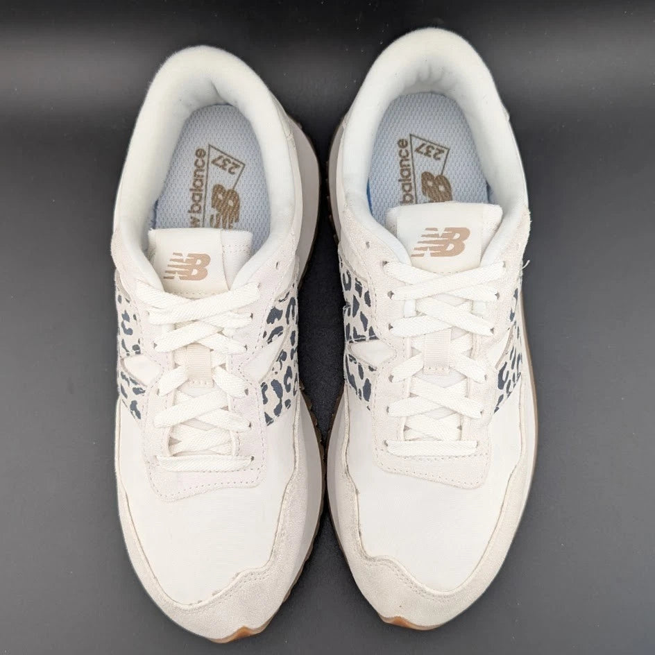 New Balance 237v1 Women's Size 8.5 Sea Salt Blk Gold Athletic Sneakers Shoes SoleComfort.shoes