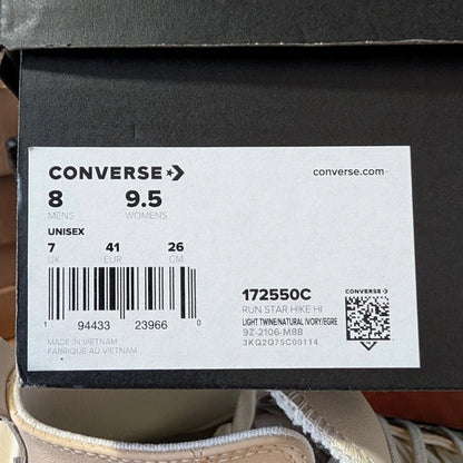 Converse Chuck Taylor All Star Run Star Hike Hi Light Twine M 8/ Wos 9.5 172550C Converse