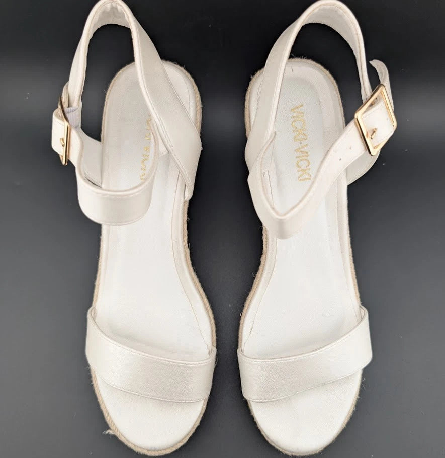 Vicki Vicki Women's Size 9 Open Toe 4-inch Wedge Platform Espadrilles SoleComfort.shoes