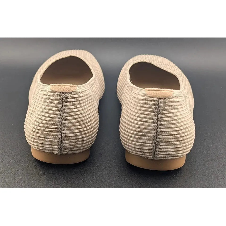 NEW Arromic Women's Size 12 Square Toe Ballet Flats Nude SoleComfort.shoes
