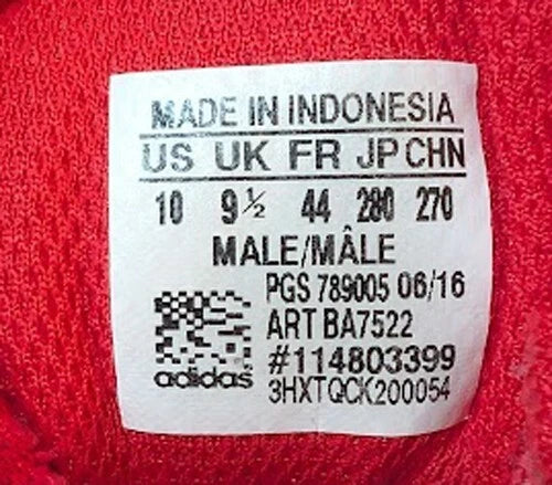 Pre-Owned Men's adidas Energy Cloud WTC Red Size 10 *Reconditioned*